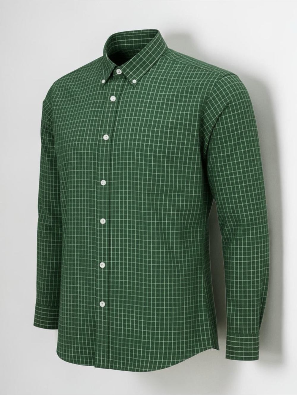 Arrow Men's Green Plaid Button Down Shirt